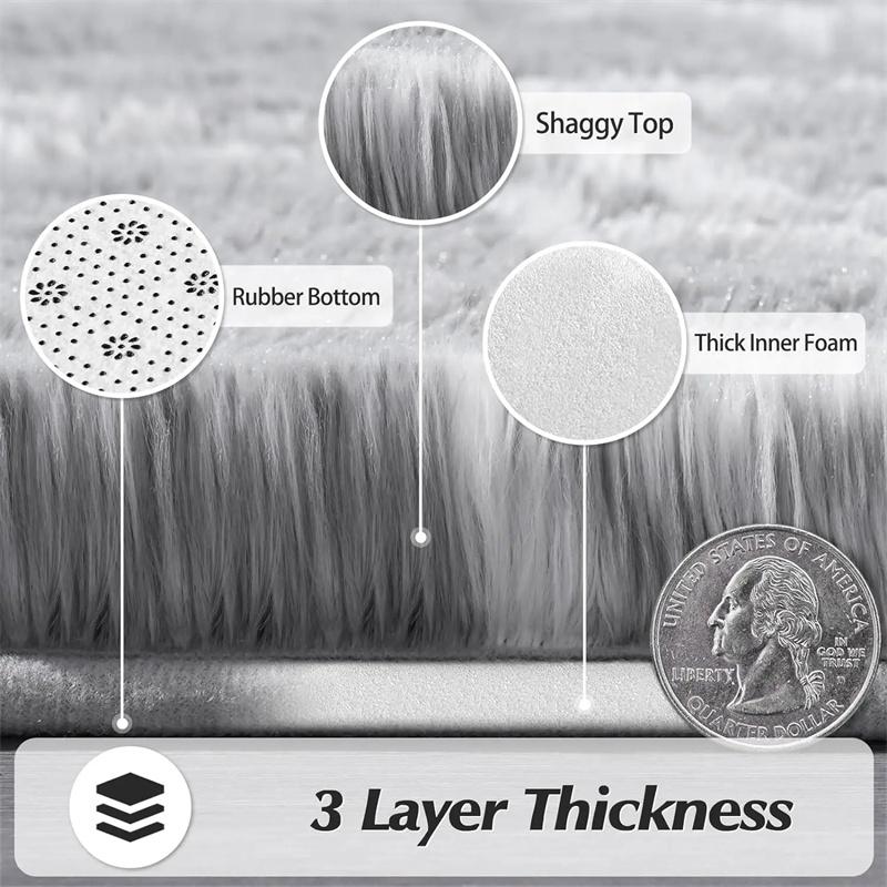 Домашние плюшевые ковры Мягкие ковры Пушистые ультрамягкие современные коврики для гостиной Игровые коврики для детей Спальня Домашний декор Детский коврик