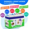 650 Sight Words & Phonics Flash Cards, Learn To Read CVC, Blends, Long Vowel Sounds, Dolch & Fry High Frequency Site Words