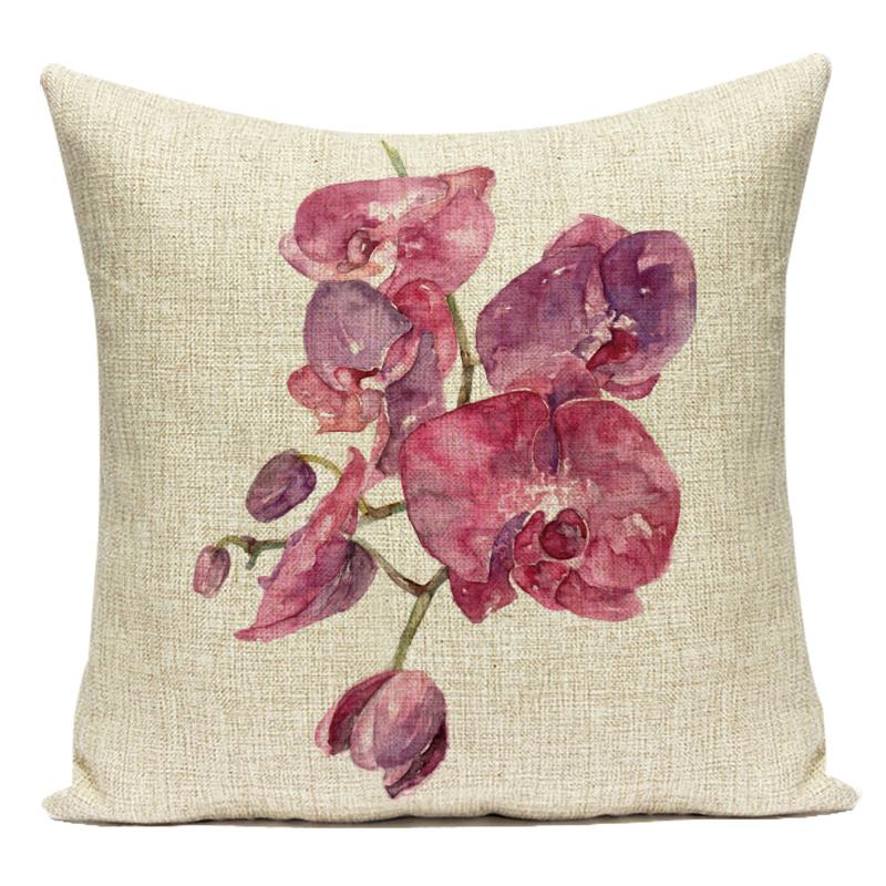 Цветы Растения Животные Кит Кошки Лошадь Сова Декоративные Подушки Полиэстер Наволочка для Дивана Дома Гостиной Almofadas