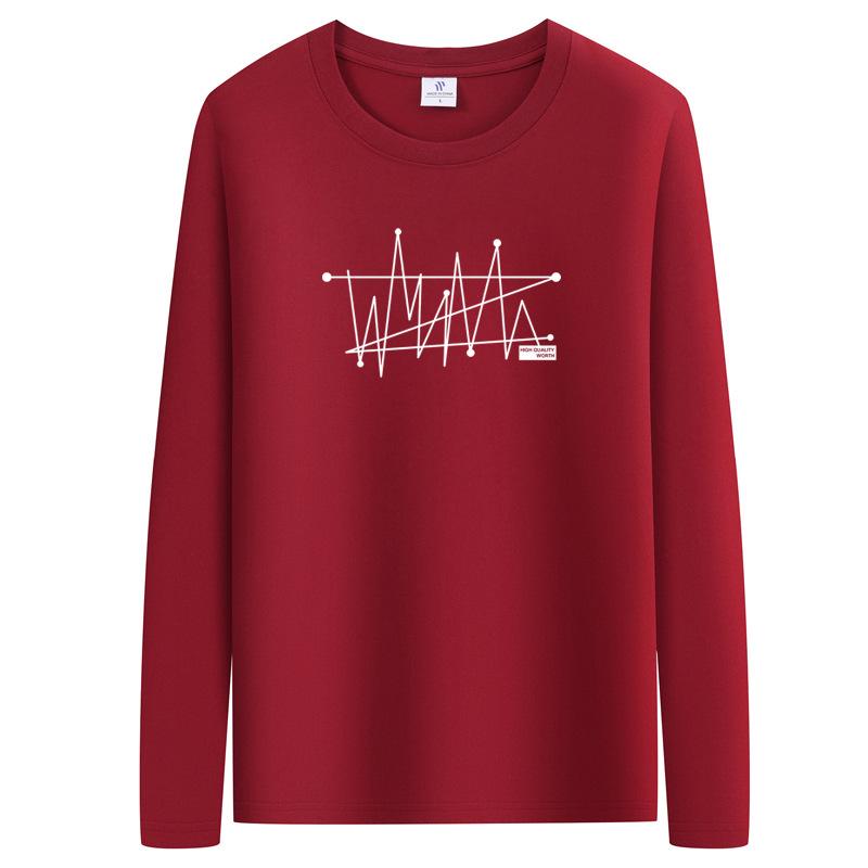 Мужские модные повседневные футболки и топы с длинным рукавом и круглым вырезом