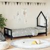 VidaXL Bed Frames for Children, Single Bed with Slat Base, Bedroom Furniture, Scandinavian, Black 80x200 Cm 834566