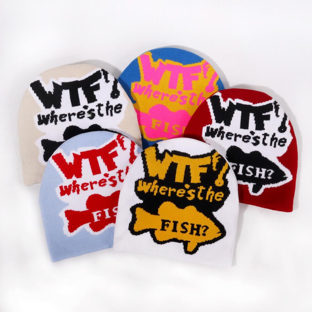 Fashion Color Blocked Letter Pattern Neutral Casual Warm Knitted Hat For Unisex Daily Fashion