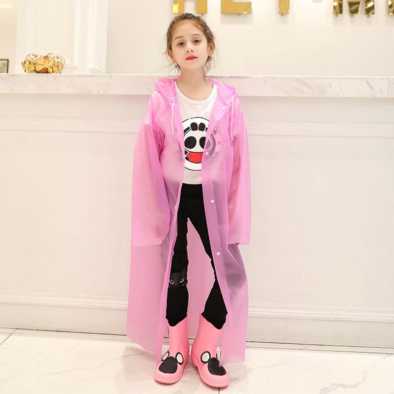 1 шт. Детская куртка, пальто, дождевик с капюшоном, водонепроницаемое пончо, однотонный дождевик, ПВХ