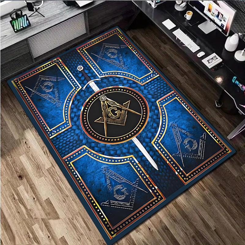 Freemason 1Pc Print Rug - home decoration Carpet For Living Room Bedroom Flooring Computer Chair Area Rug