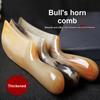 Расческа из натурального коровьего рога с толстой головкой, массажная расческа для кожи головы для домашней терапии волос, расческа для длинных волос, против выпадения волос, унисекс для мужчин и женщин