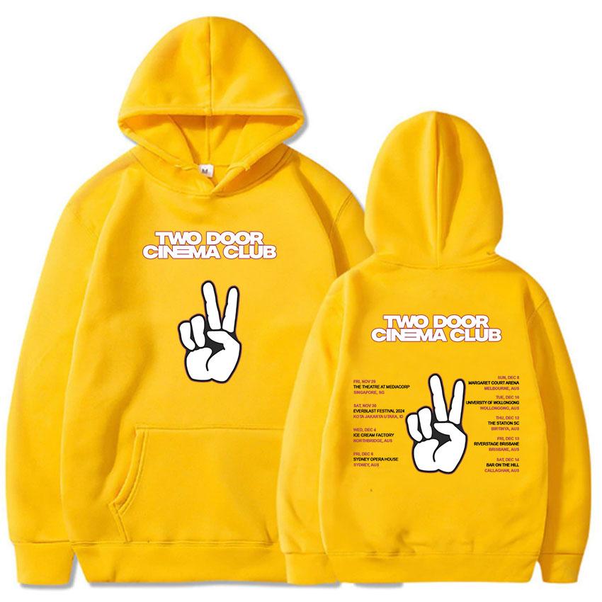 Унисекс Уличная одежда Толстовки Two Door Cinema Club с длинным рукавом Мужские Женские Толстовки Sudaderas Con Capucha Толстовка с капюшоном и карманом