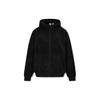 Levis Solid Color Zipper Hooded Long Sleeve Fleece Jacket Men Jackets Black A5812-0000