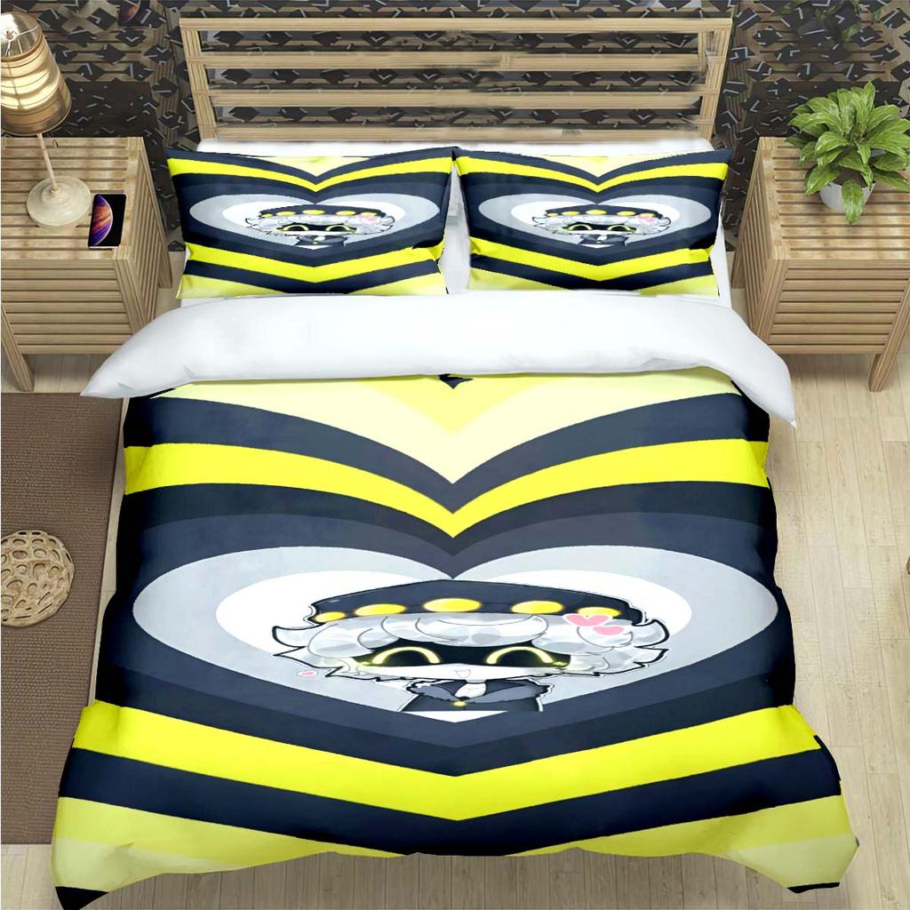 Fashion Hot Cartoon Murder Drone  Print Bedding Set Duvet Cover Comforter Bed  Youth Kids Girl Boys Luxury  Birthday Gift