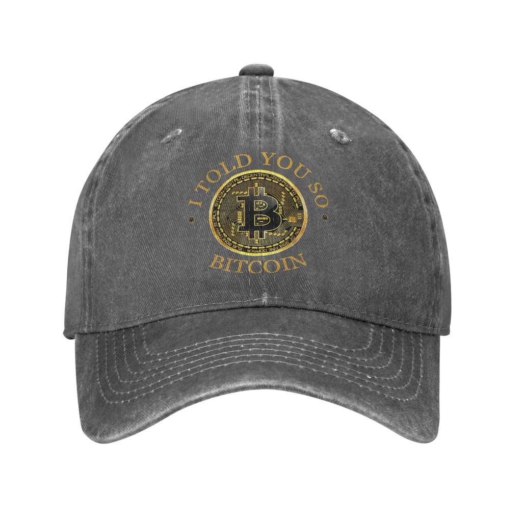 Baseball Cap I TOLD YOU SO BITCOIN Summer Fashion Trucker Hat Unisex Adult Custom Logo Hunting Camping Breathable Baseball Caps