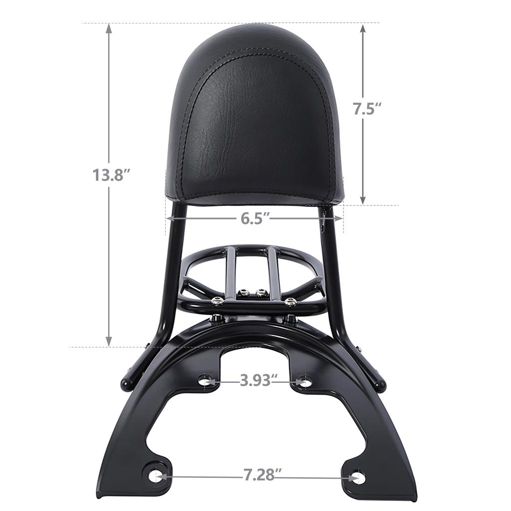 Motorcycle Sissy Bar Backrest Luggage Rack Baseplate For Harley Night Rod Special VRSCAW VRSCDX VRSCX 2007-2011