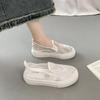 Модные белые женские туфли женские кружевные сетчатые кроссовки мокасины плоские слипоны вулканизированные повседневные туфли для женщин 2024 zapatos de mujer