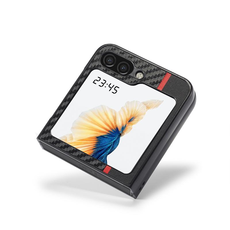 Чехол для Samsung Z Flip 6, ультратонкий кожаный чехол из углеродного волокна для Samsung Z Flip 5 4 3 6 Z Fold 6 5 4 3 5G, противоударный чехол