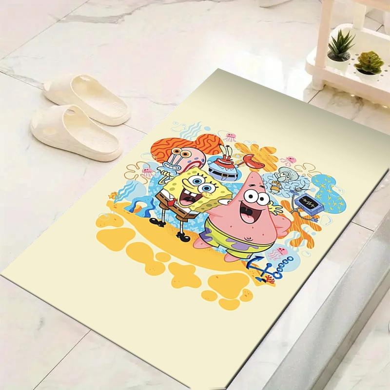 1Pc Spongebob Friends Adventure Rug, Office Carpet Indoor Outdoor Doormat, Non-Slip, Comfortable, Living, Christmas Halloween,  Xmas Gift El19