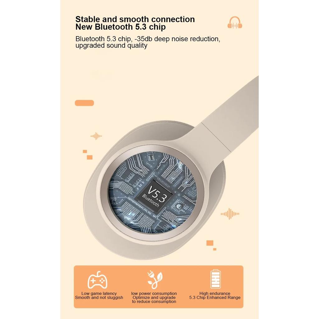 Наушники с активным шумоподавлением Беспроводные гарнитуры Bluetooth Активное шумоподавление с микрофоном Наушники для музыки Игровые спортивные наушники Складные P3960