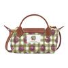 Longchamp Le Pliage Коллекция Классика Клетчатый Рисунок Холст Сумка-пельмень Мини Женская Сумка на Плечо Артишоково-Зеленый 34205HGGM04