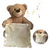 Cute Talking Teddy Bear Plush Toy 35cm Height Rechargeable Shy Face Battery Operated