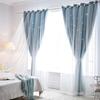 Double Layer Tulle Blackout Curtains Colorful Windows Drapes Stars Curtains  Girls Princess