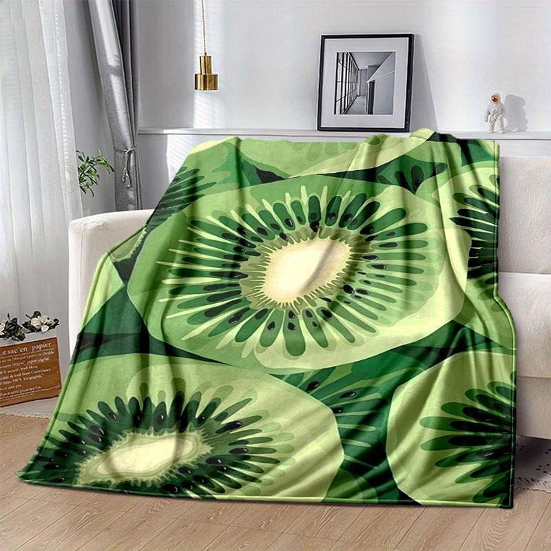 1pc. Kiwi Fruit Pattern Blanket - Home Decor, Office Blanket, Outdoor Blanket, Gift