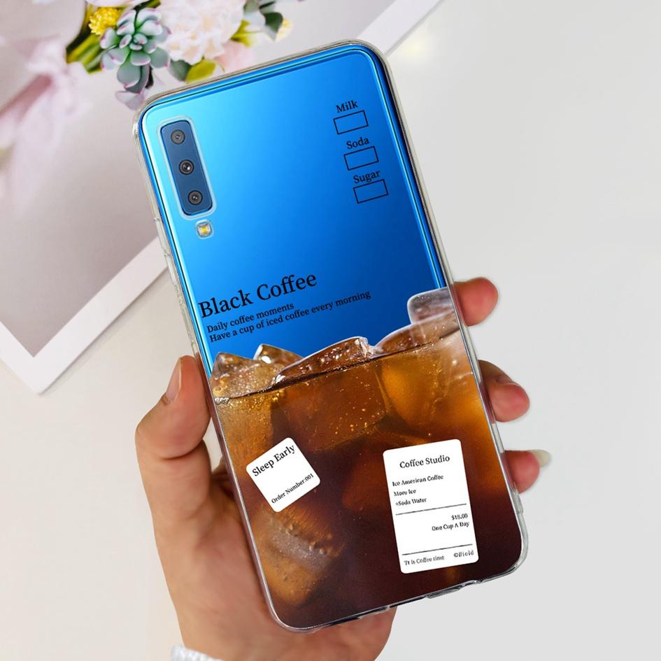 Силиконовый Чехол Для Samsung Galaxy A7 2018 Чехол A750 A750F Чехол Прозрачный ТПУ Модный Чехол Для Телефона Для Samsung A 7 2018 SM-A750F Fundas
