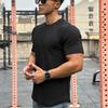 Men's Slim Fit Meteor Pattern T-Shirt - Trendy Solid Color Round Neck Short Sleeve for Summer Fitness
