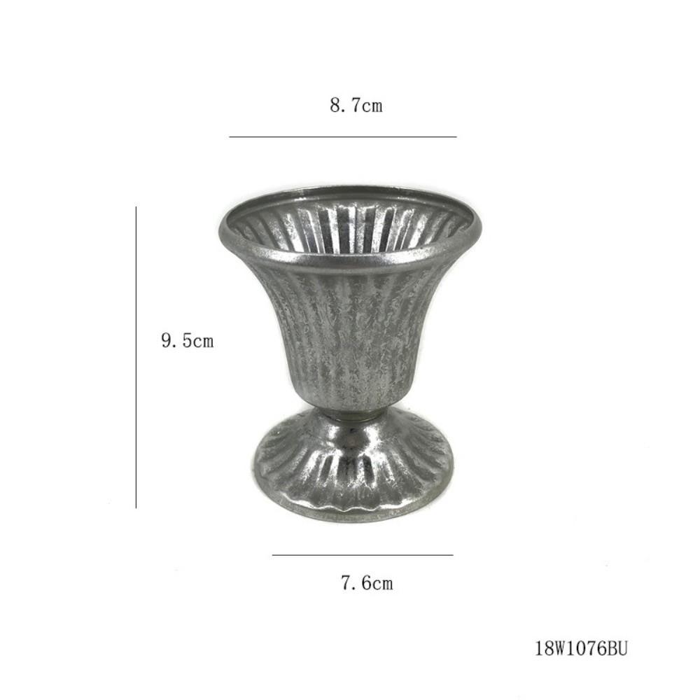Classical European Flowerpot Silver Flower Planter New Iron Flower Vase Table Decor