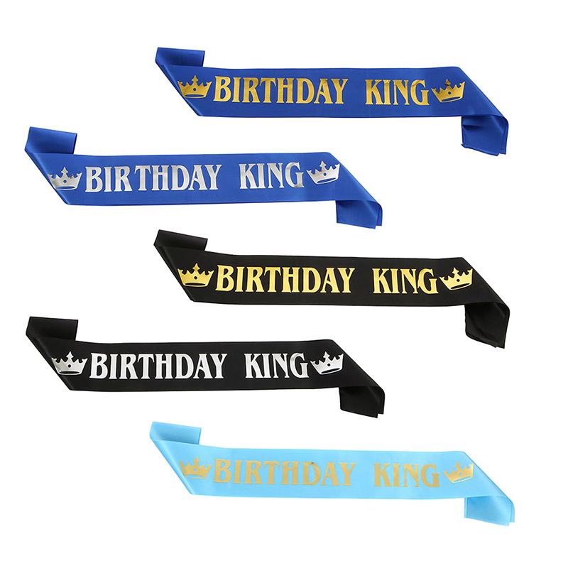 Birthday King Sash For Men Boy Happy 16Th 18Th 20Th 30Th Birthday Party Decor