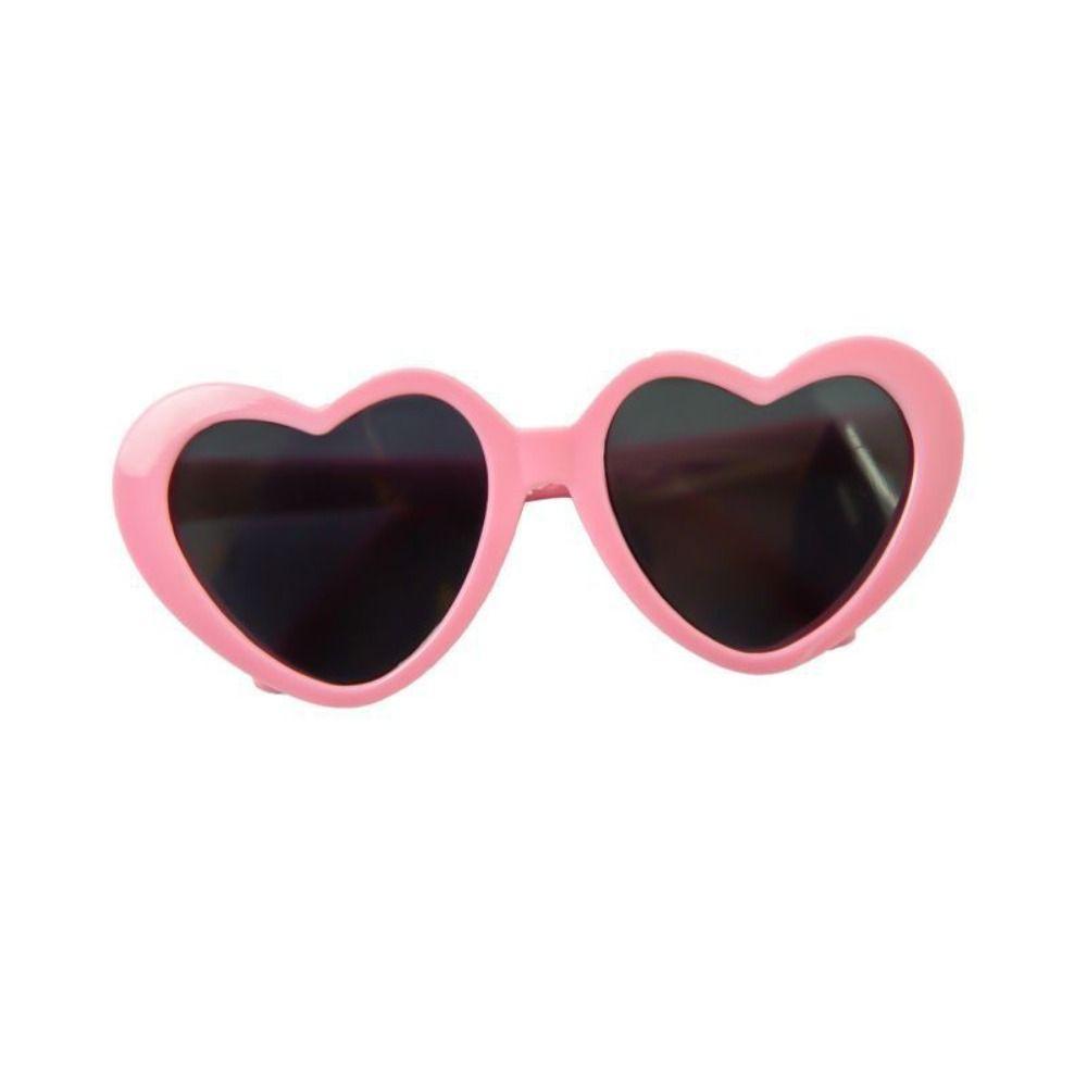 Lovely Idol Plush Doll Heart Glasses Soft Cotton Doll Eyeglasses 20CM Doll Sunglasses  Girls