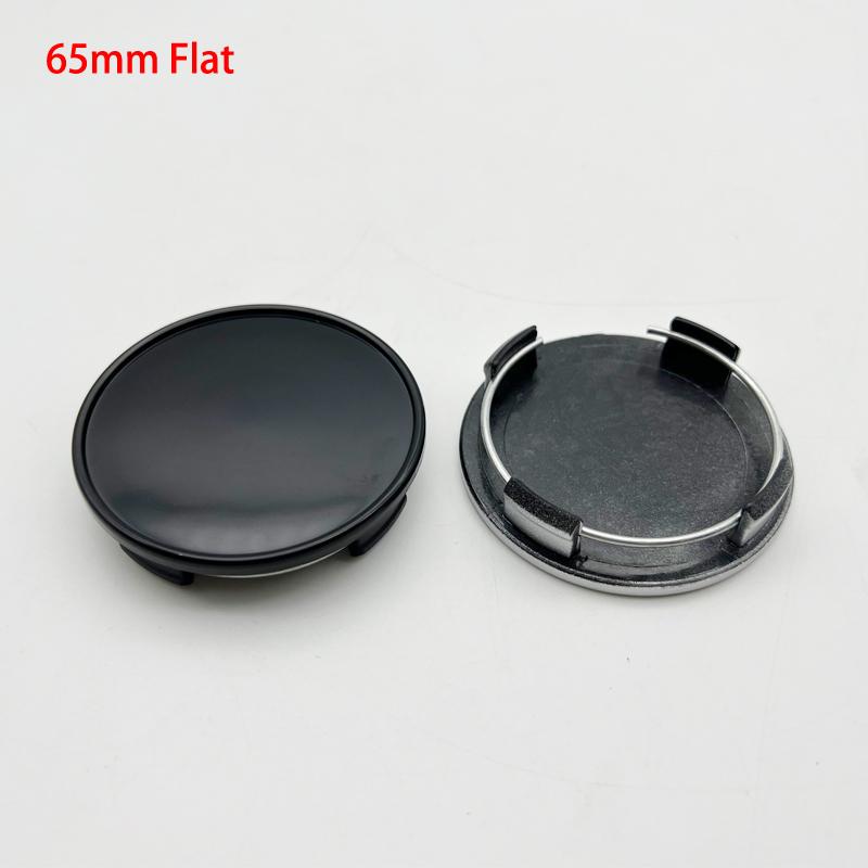 4Pcs/Lot No Logo Blank Base 65mm Black Silver Fit Yourself 60mm Logo Sticker Wheel Center Cap Rim Tire Cover Car Styling