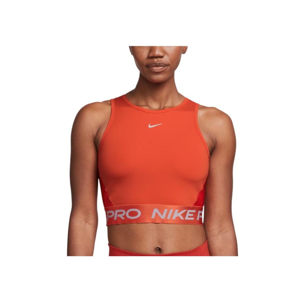 Nike Pro Dri-Fit Comfortable Short Fashion Versatile Sports Tank Top Women Tops Red FB5588-633