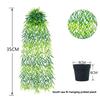 Faux Hanging Vine Plant With Green Leaves For Balcony And Party Decoration