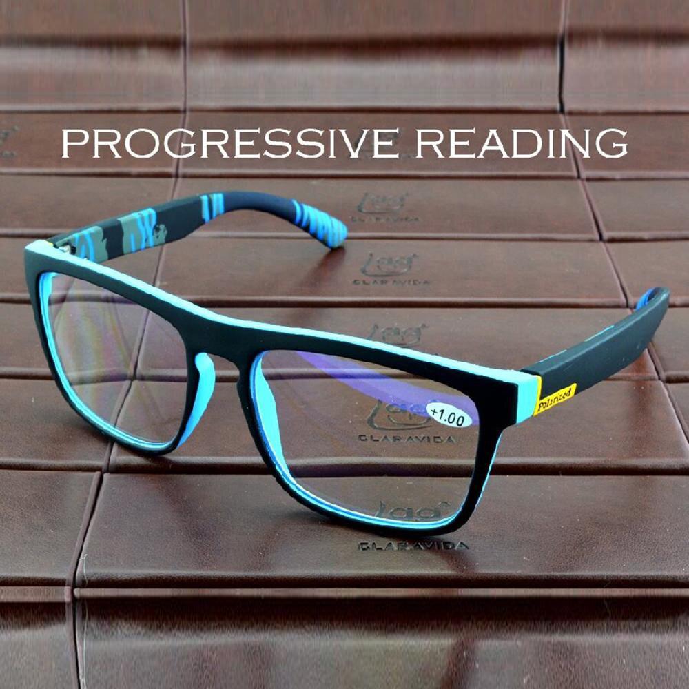 Clara Vida Special Offer Sport Young Feel Handsome Progressive Reading Glasses +1 To +4