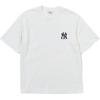 New MLB New York Yankees T Shirt Unisex Cream 3ATSM0344-50CRS