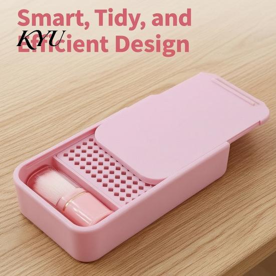 Polymer Clay Craft Supplies Cornstarch Tapper Box for Clay, Powder Container with 3D Printed Removable Filter & Brush, Anti-stick Tool Cutter