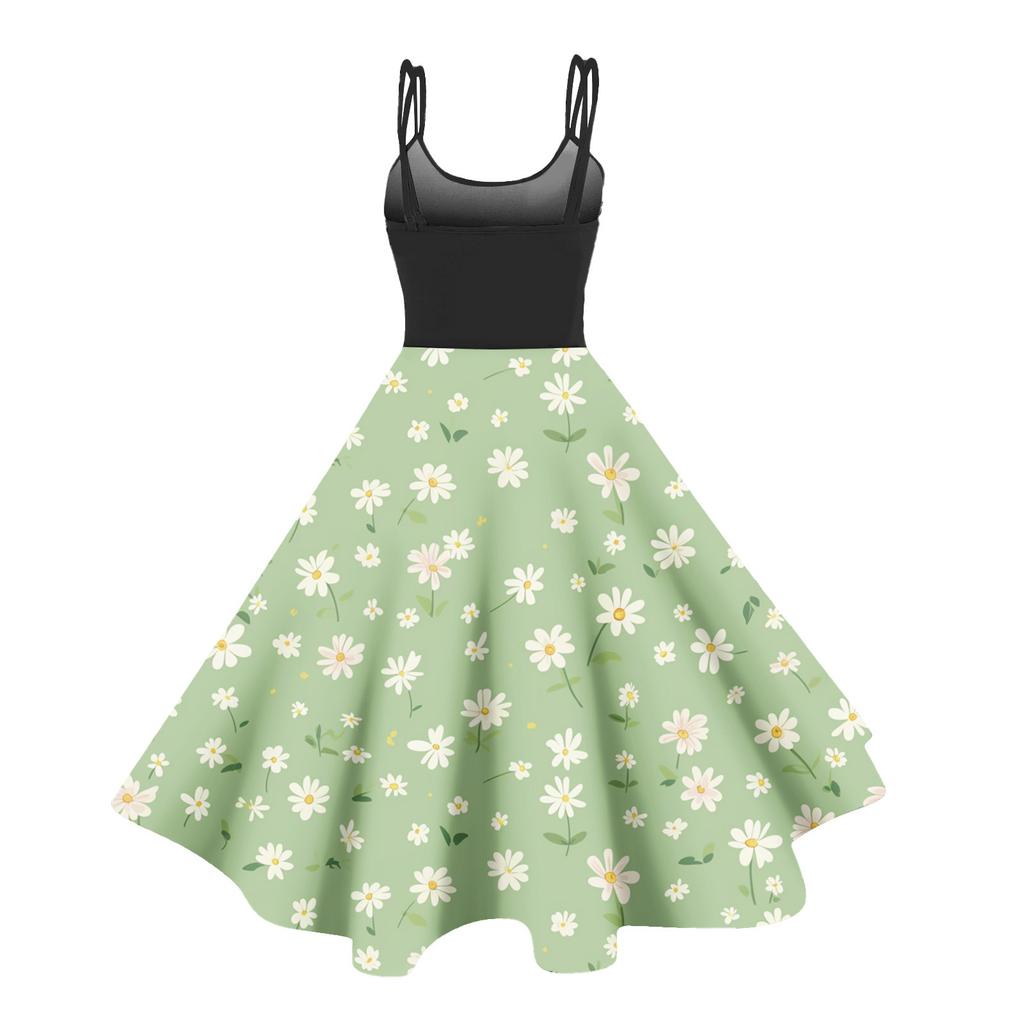 Женское повседневное модное платье с принтом в стиле ретро с открытыми плечами в стиле панк в стиле ретро