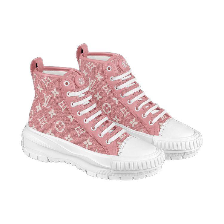 Louis Vuitton Женские кроссовки Lv Squad Ankle 'Розовый Монограмма' 1A9S1G