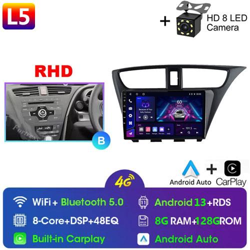 Fortress For Honda CIVIC Hatchback 2012 - 2017 Car Radio Android Multimedia Video Player Navigation GPS Stereo HU No 2 Din 2din