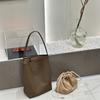 MENDY Bucket Bag Large Women's Bag Tote Bag Shoulder Bag Luxury Designer Genuine Leather Handbag Japanese Popular Bag Soft Hand