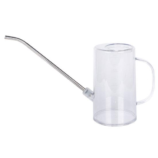 Garden Watering Can Steel Spout Transparent Body with Long Stainless Non-Slip Handle Watering