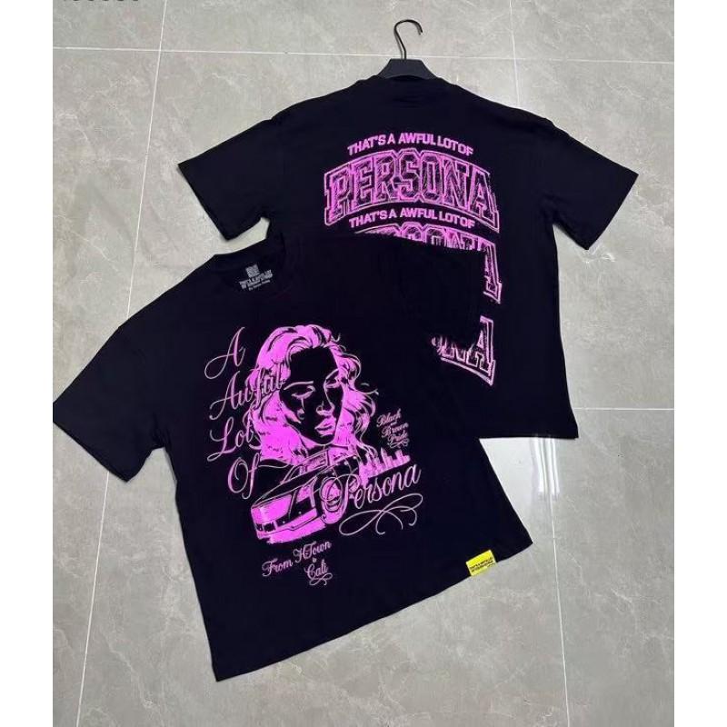 Oversized Short Sleeve T-Shirt Teens Casual Cotton Tee With Letter Print