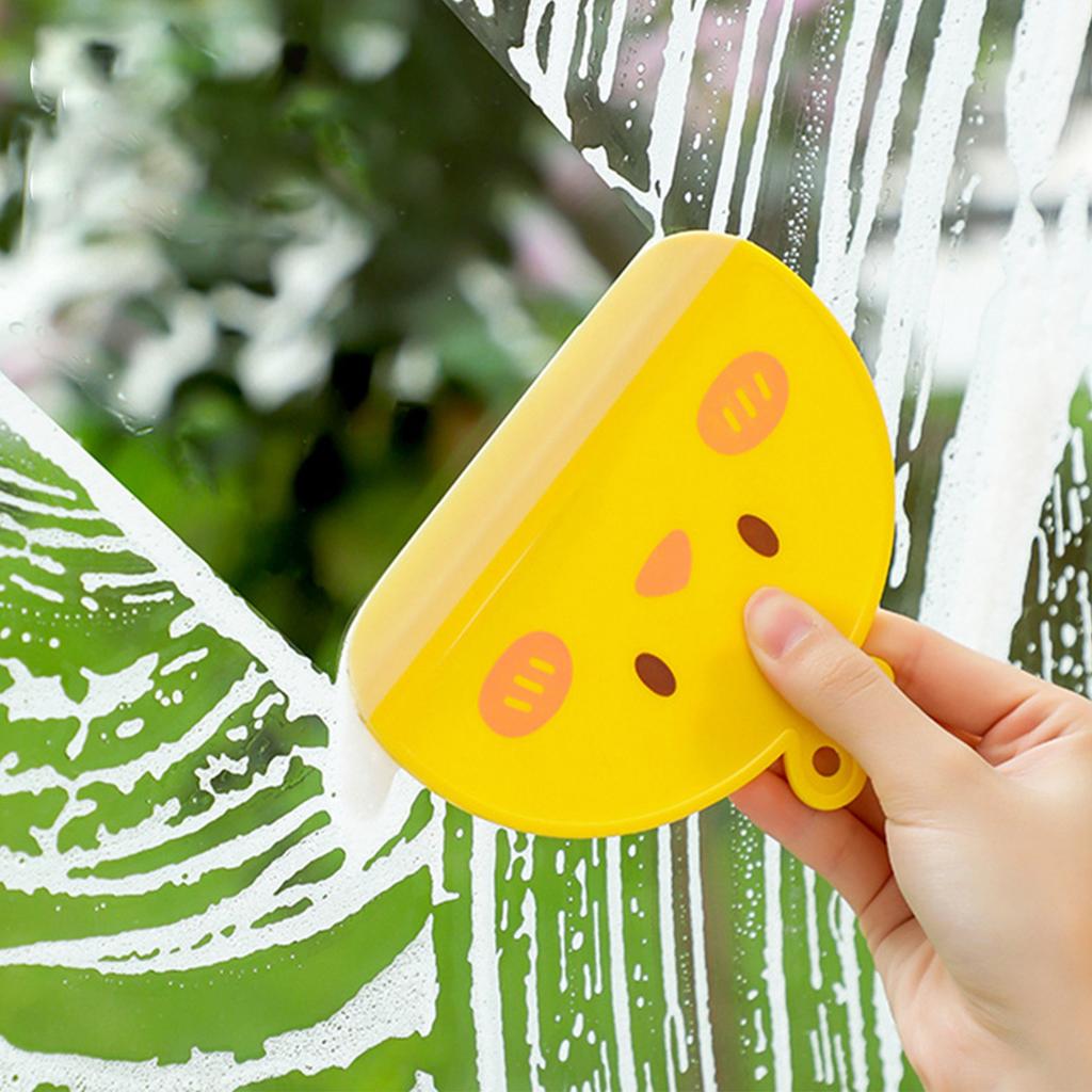 Shower Squeegee Cartoon Shaped Easy Cleansing Window Mirror Water Scraper for Home Bathroom Yellow