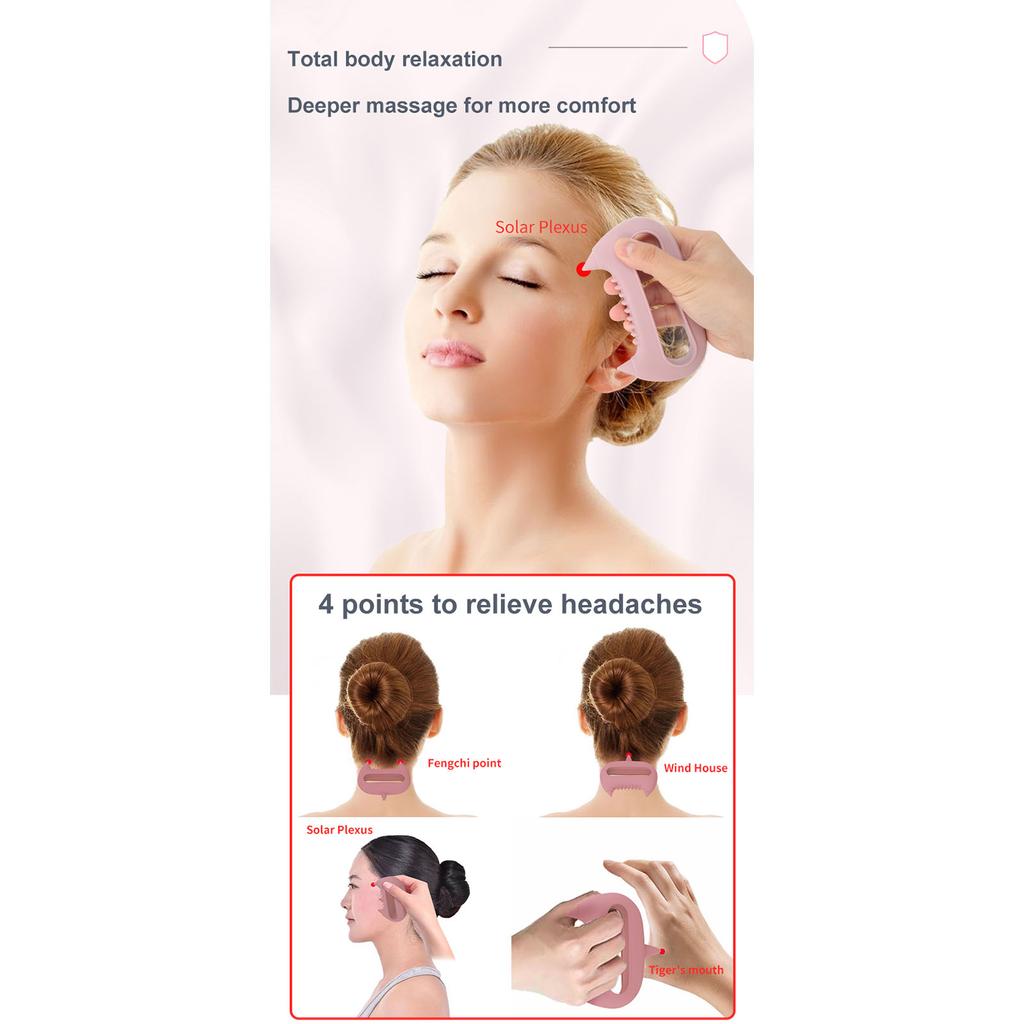 Силиконовый ручной массажер для триггерных точек для глубокого массажа тканей всего тела, ручной массажер для снятия боли в спине и шее