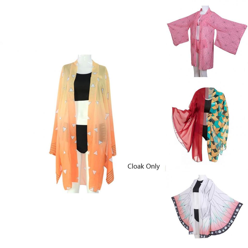 Vibrant Demon Slayer Kimetsu No Yaiba Bikini Swimsuit Set With Delightful Cloak For Beach Days
