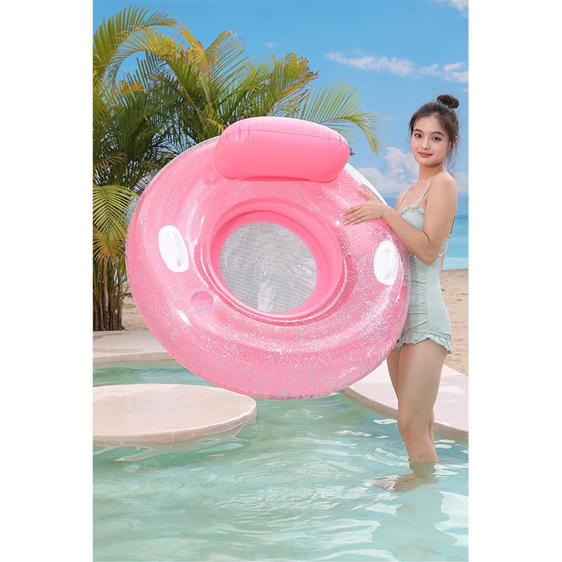 Блестящая надувная спинка для взрослых Плавучий матрас ПВХ Надувное кресло Оптом