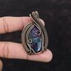 Ruby In Blue Kyanite Pendant Copper Wire Wrapped Gemstone Pendant Handmade Pendant Copper Wire Wrapped Jewelry Engagement Gift Women Pendant