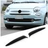 Glossy Black ABS Front Bumper Upper Grill Moulding Strip Trim For Fiat 500 16-24