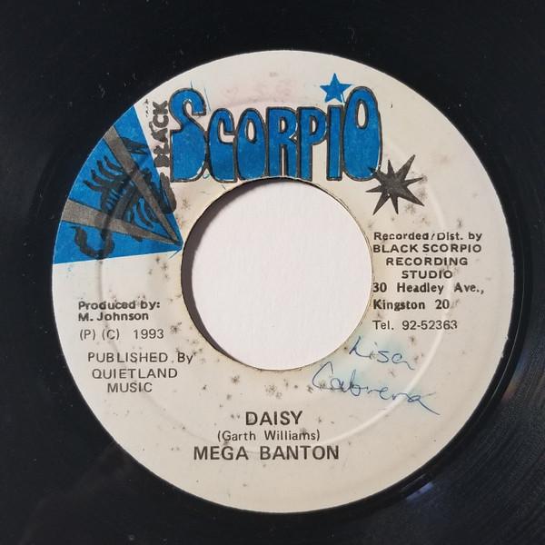 7-дюймовая пластинка MEGA BANTON Daisy NONE Black Scorpio 1993 Ямайка Регги Ска Даб Б/у