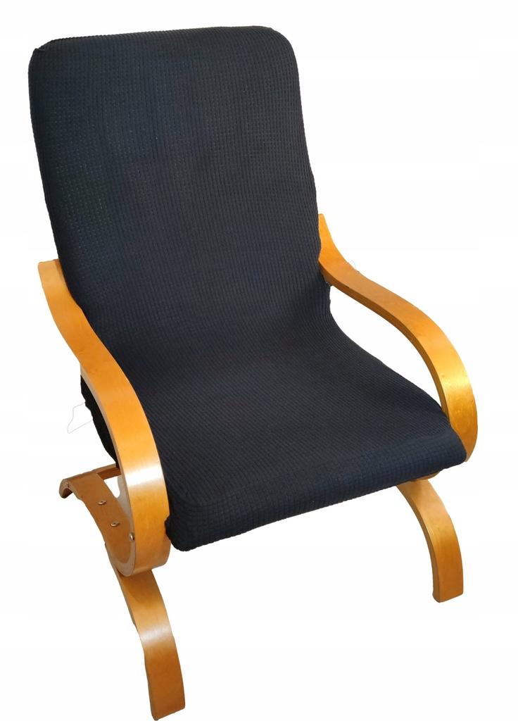 Finka Armchair Cover, Finnish, Black Jacquard
