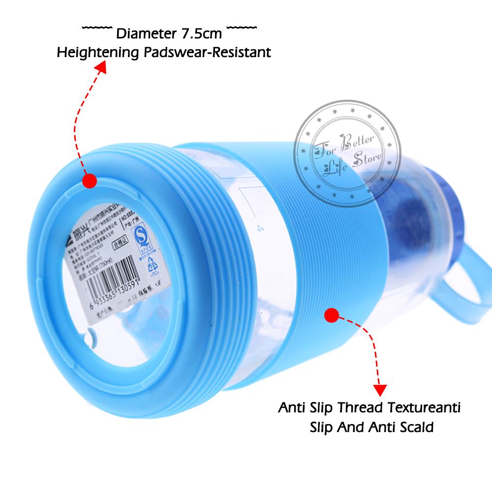 2Pc/Set 7.5cm 15 Colour Threaded Soft Silicone Cup Sleeve And Bottom Suit Heat Insulated Anti Slip Good Toughnes Odorless