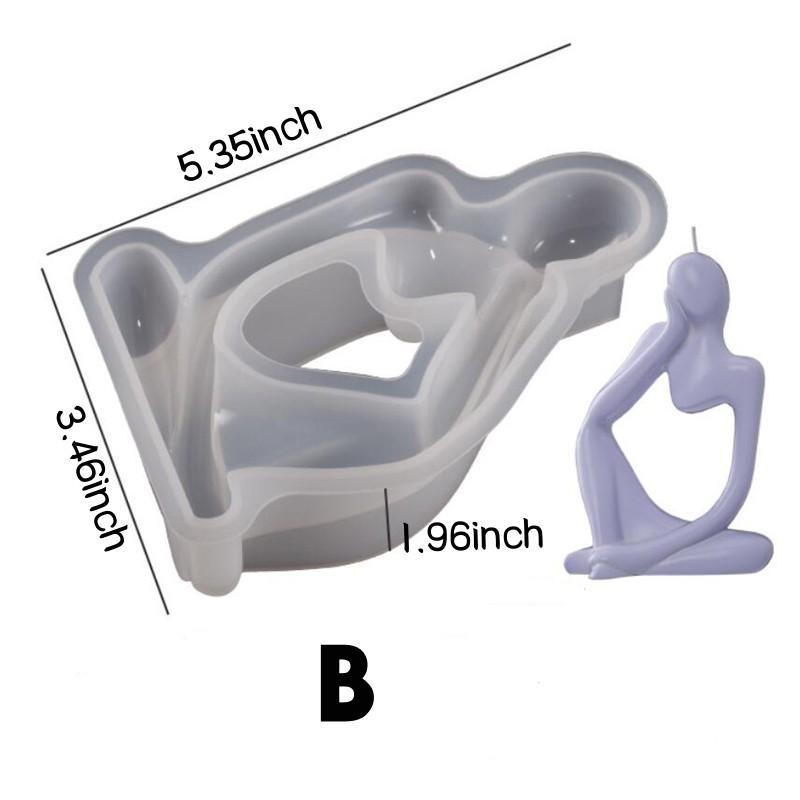 3 стиля абстрактные силиконовые формы в форме мыслителя для изготовления бетонных изделий из смолы своими руками