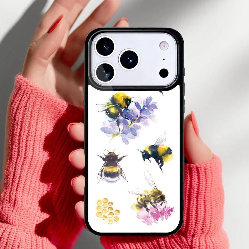 Чехол для телефона 'Мед пчелиный' для iPhone 17 16 15 14 13 Pro Max Задняя крышка для 12 11 Pro Coque